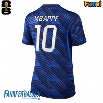 Franța Kylian Mbappe #10 Echipament de Fotbal Replică Mondial 2026 Femei Acasa